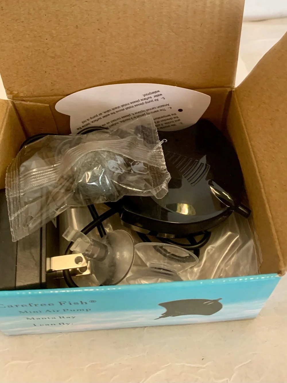 New! “Carefree”Manta Ray Mini Air Pump - Black